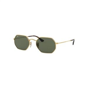 Ray-Ban Gold Hexagonal Sunglasses with Black Case